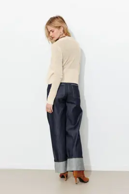 Cardigan détail dentelle Femme — photo 4