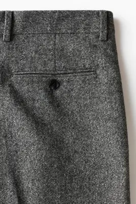 Pantalon de costume Loose Fit - Gris foncé chiné — photo 5
