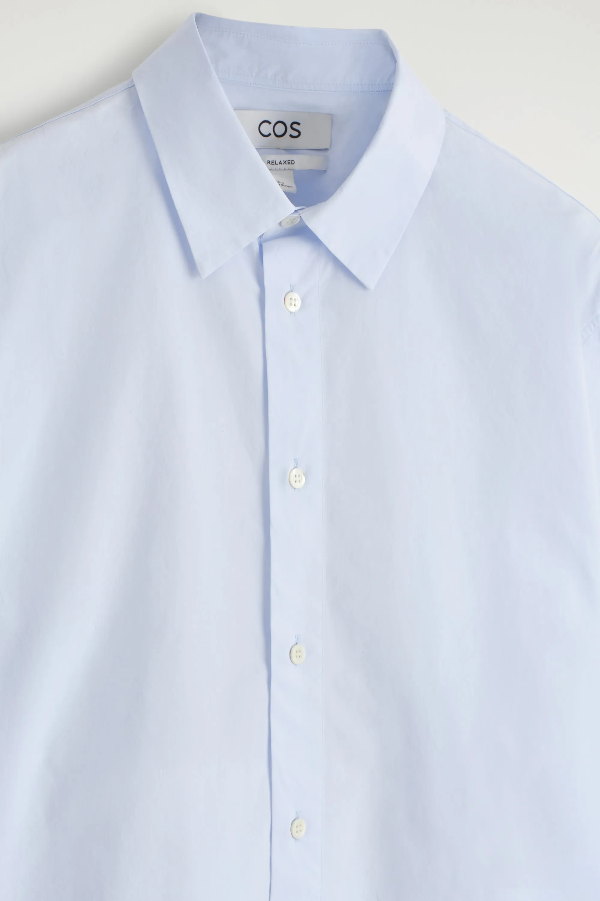 CHEMISE DÉCONTRACTÉE EN POPELINE DE COTON PIMA - BLEU CIEL