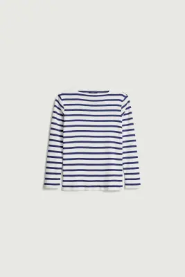TEE-SHIRT KATY BLANC/BLEU — photo 5