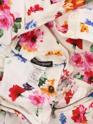 Robe courte cintrée évasée en coton imprimé fleuri multicolor Prix boutique 1850€ Taille 34 — photo 5