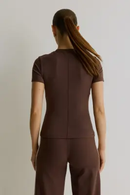 Top de yoga léger SoftMove ™ - Moka chocolat — photo 3