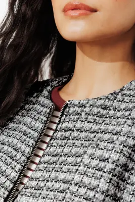 Blouson tweedé sans manches — photo 5