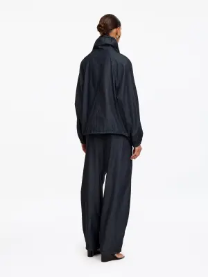 Veste-blouson en denim - Bleu foncé — photo 2