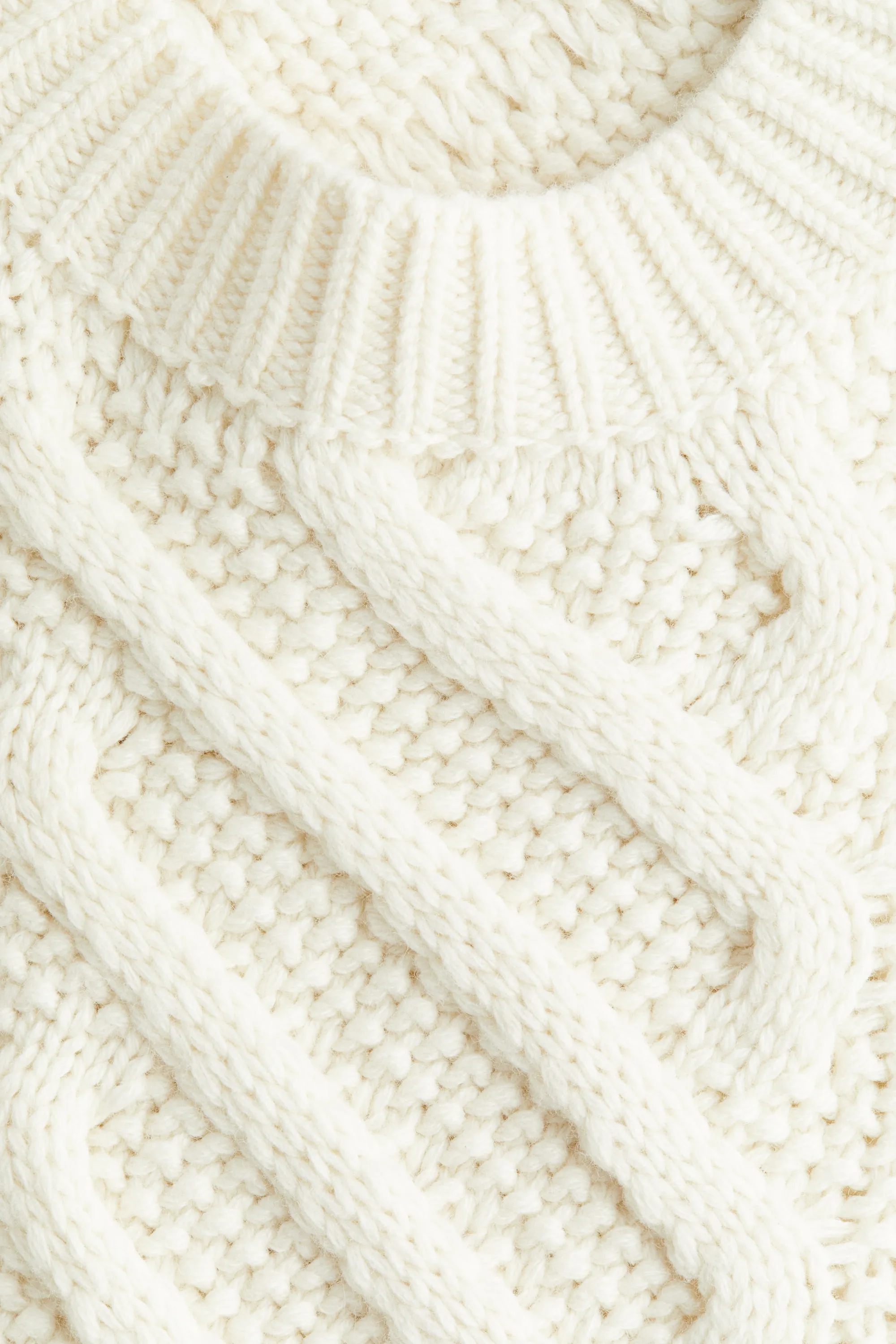 Pull en laine mélangée - Crème