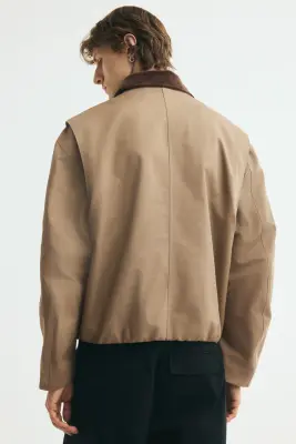 Veste workwear en twill - Beige — photo 4