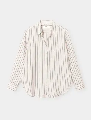 Nouveau ! XIRENA Chemise Beau Stripes Matcha Pink — photo 5
