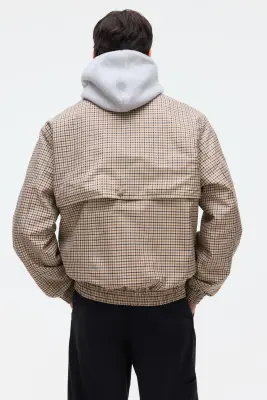 Veste en twill - Beige/carreaux — photo 2