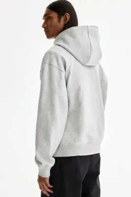 Hoodie Loose Fit avec motifs - Gris chiné/94 — photo 3