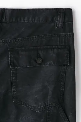 Pantalon Carpenter Loose Fit - Noir délavé — photo 4