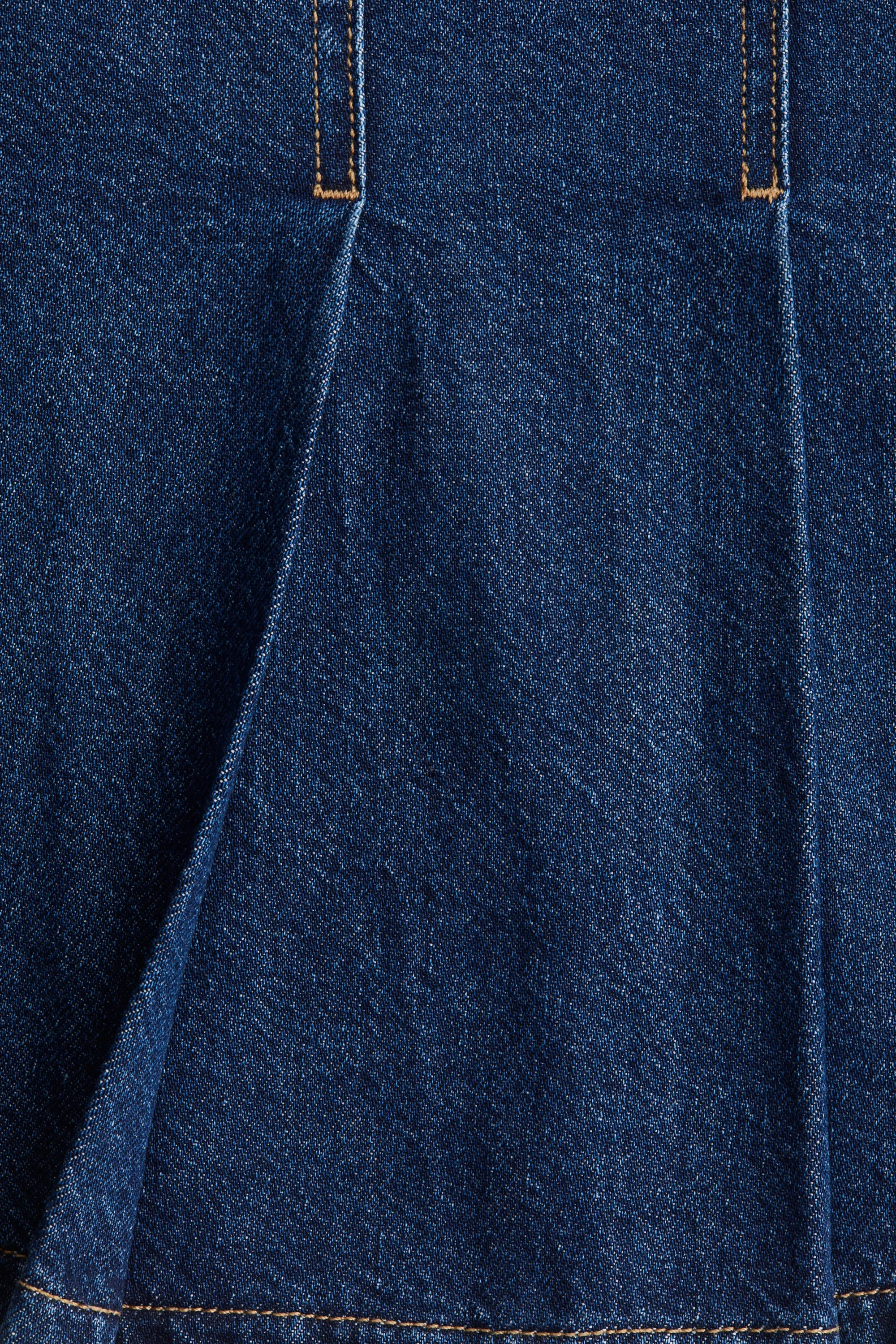 Jupe plissée - Bleu denim foncé