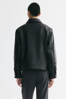 Veste avec col - Noir — photo 3