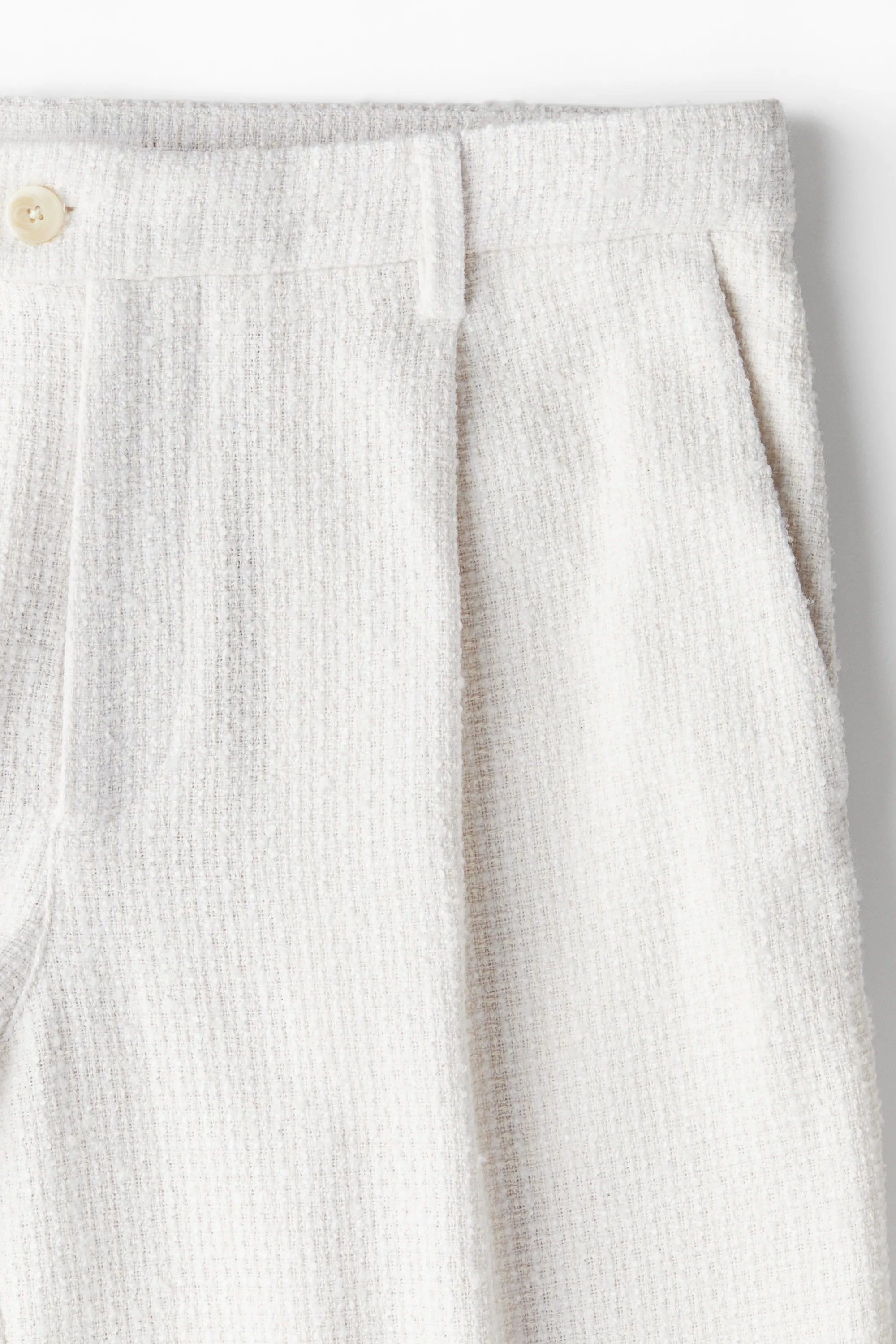 Pantalon texturé Relaxed Fit - Blanc
