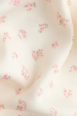 Slip skirt en viscose - Crème/fleuri — photo 4