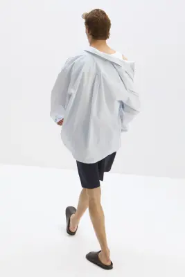 Short Four-way Stretch Loose Fit - Bleu marine — photo 3