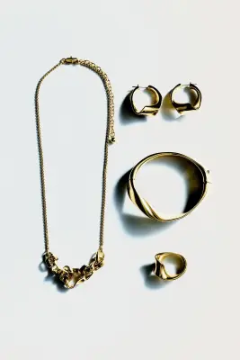 COLLIER FAÇON RUBAN TORSADÉ - DORÉ — photo 1