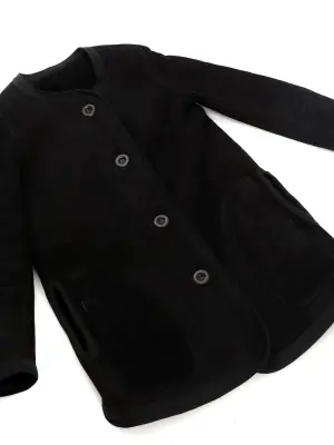 Manteau reversible en shearling peau et daim noir Prix boutique 3000€ Taille XS/S — photo 5