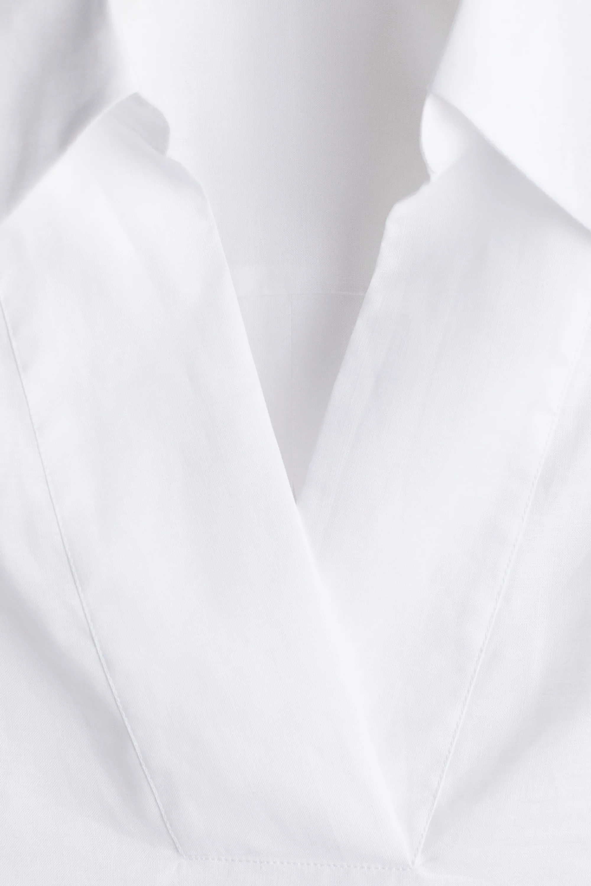 Chemise popover en ramie - Blanc