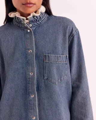 Chemise Salomé bleu vintage — photo 3
