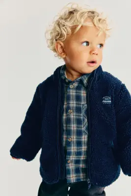 Veste en tissu Teddy bear - Bleu marine — photo 2