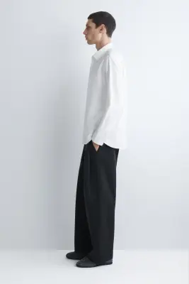 CHEMISE OXFORD EN COTON - BLANC — photo 2