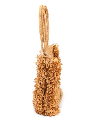 Grand sac cabas porté épaule en raffia couleur paille beige Prix boutique 500€ — photo 5