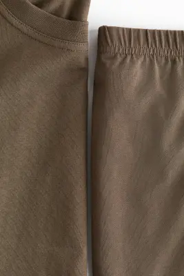 MAMA Ensemble 2 pièces avec top et jupe - Taupe foncé — photo 4