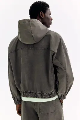 Veste à capuche - Gris foncé — photo 4