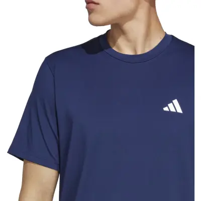 ADIDAS TEE SHIRT STRETCH GRANDE LONGUEUR Marine — photo 5