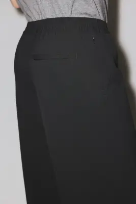 Pantalon large à taille élastique Four-way Stretch - Noir — photo 3