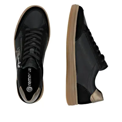 Baskets Remonte D2C04-03 Noires - Lacets Grande Pointure Femme — photo 3