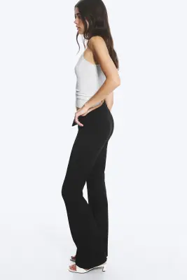 Pantalon de costume évasé taille basse - Noir — photo 2