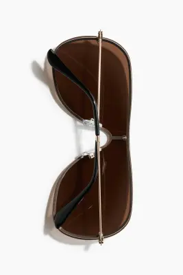 Lunettes de soleil visière - Doré/marron — photo 2