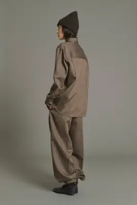 CHEMISE LISBONNE MARRON/PARME — photo 4