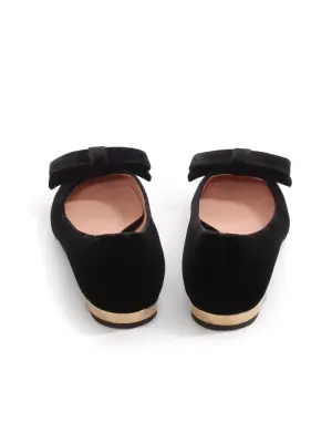 Ballerines plates bout pointu avec noeud velours noir et laiton doré Prix boutique 620€ Taille 37,5 — photo 5