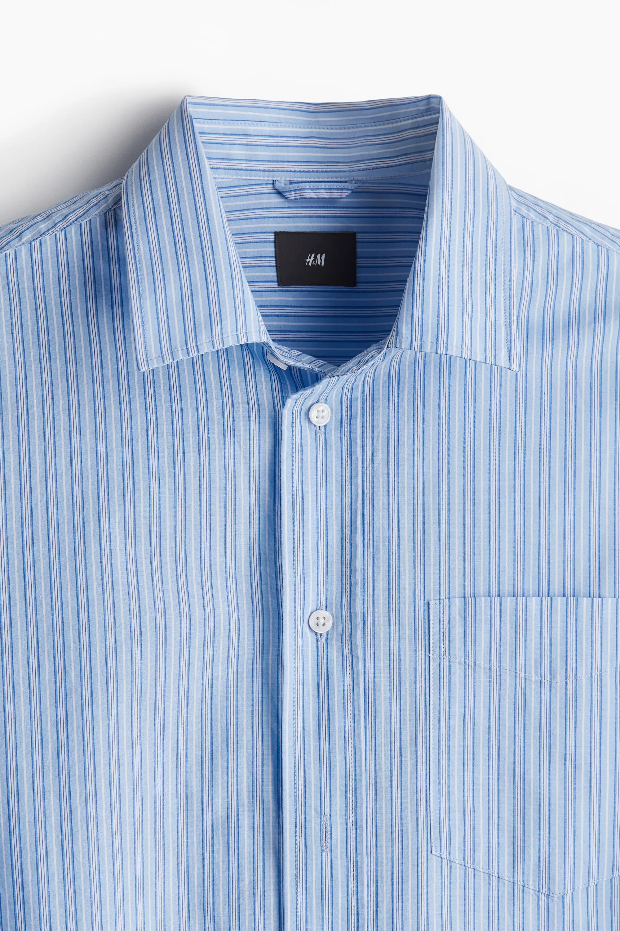 Chemise Regular Fit en popeline - Bleu clair/rayé