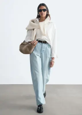 Chemise oversize en coton - Blanc — photo 1