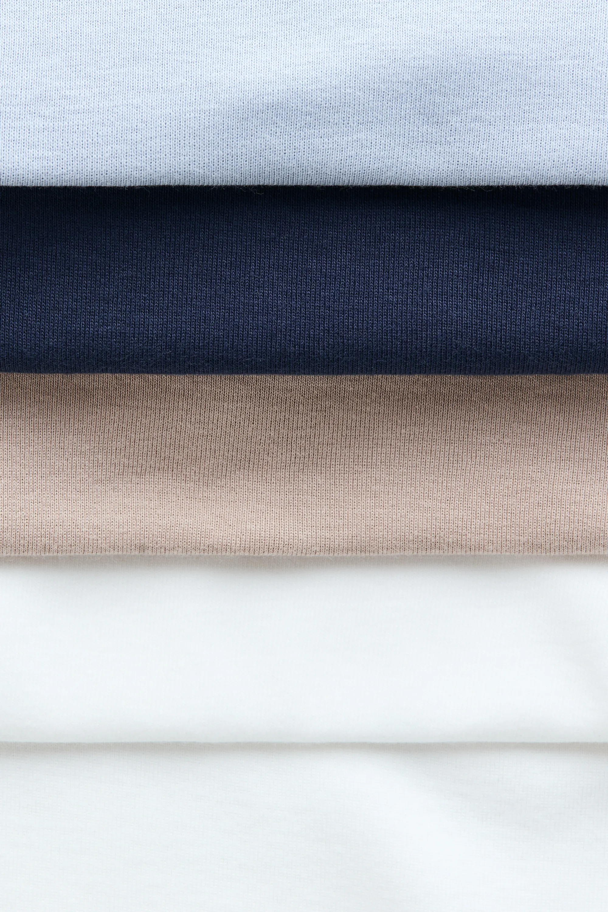 Lot de 5 bodies à manches longues - Bleu/blanc/beige