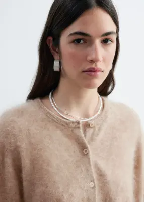 Cardigan en cachemire brossé - Beige — photo 1