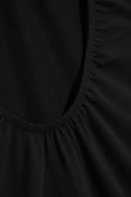 T-shirt court avec dos ajouré - Noir — photo 4