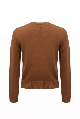 Lucas Embroidered Sweater - Brown — photo 5