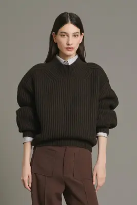 PULL FLAMAND CHOCOLAT — photo 1