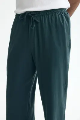 Pantalon Relaxed Fit en jersey - Turquoise foncé — photo 2