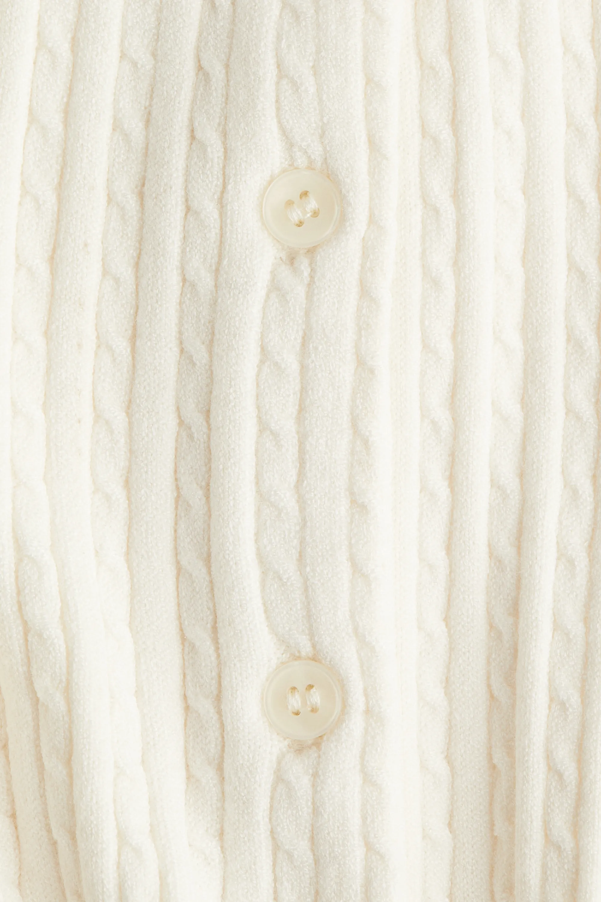 Gilet en maille torsadée - Crème