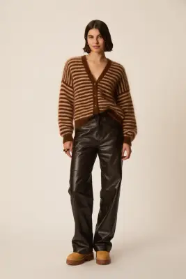 Gilet Alvaro Cognac Chiné Blush Chiné — photo 3