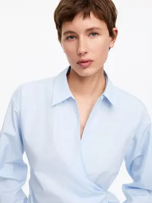 Chemise cache-cœur - Bleu ciel — photo 3
