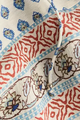 Robe tunique oversize - Beige clair/motif — photo 2