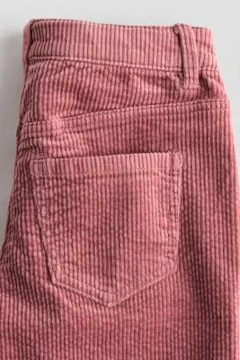 Pantalon large en velours de coton côtelé - Rose ancien — photo 3