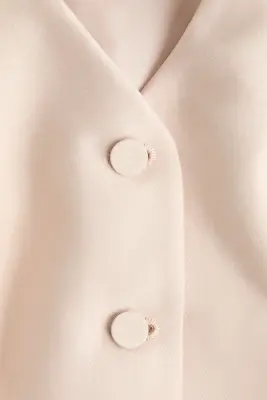 Gilet sans manches avec encolure en V et basque - Beige clair — photo 5