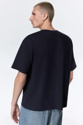 T-shirt imprimé Loose Fit - Bleu foncé/New York City — photo 3